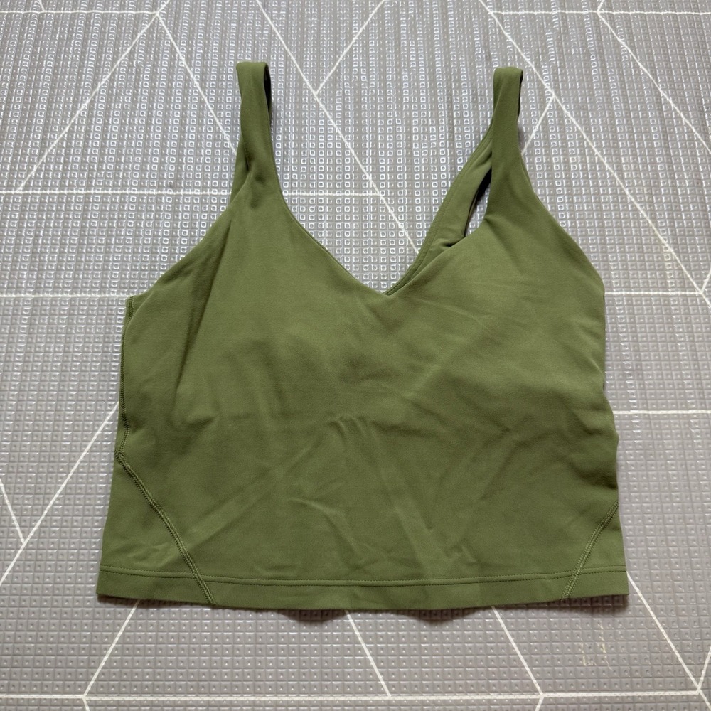 Lululemon Align Tank Top 6 Bronze Green LW1DUDS Yoga Pilates Gym